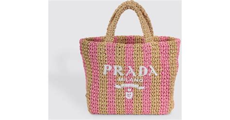 prada raffia bag pink|raffia bag with black trim.